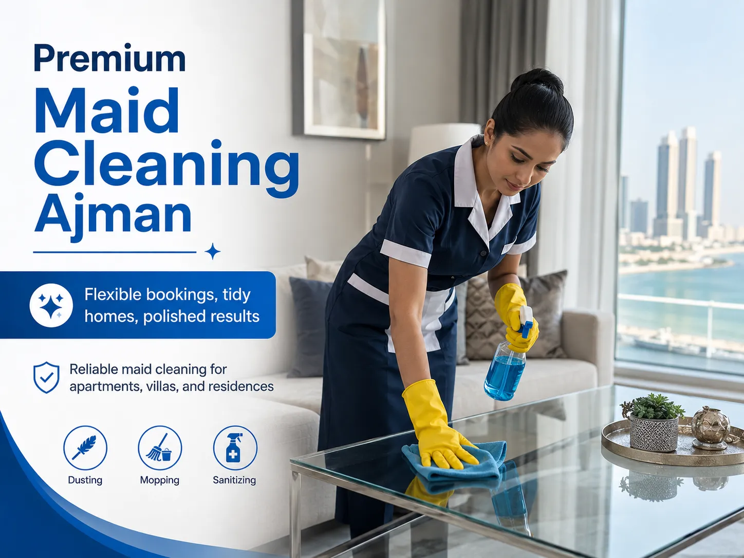 Cleaning per hour in Ajman by Top H Services