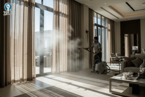 شركة تنظيف ستائر - Top h Services Curtain Cleaning
