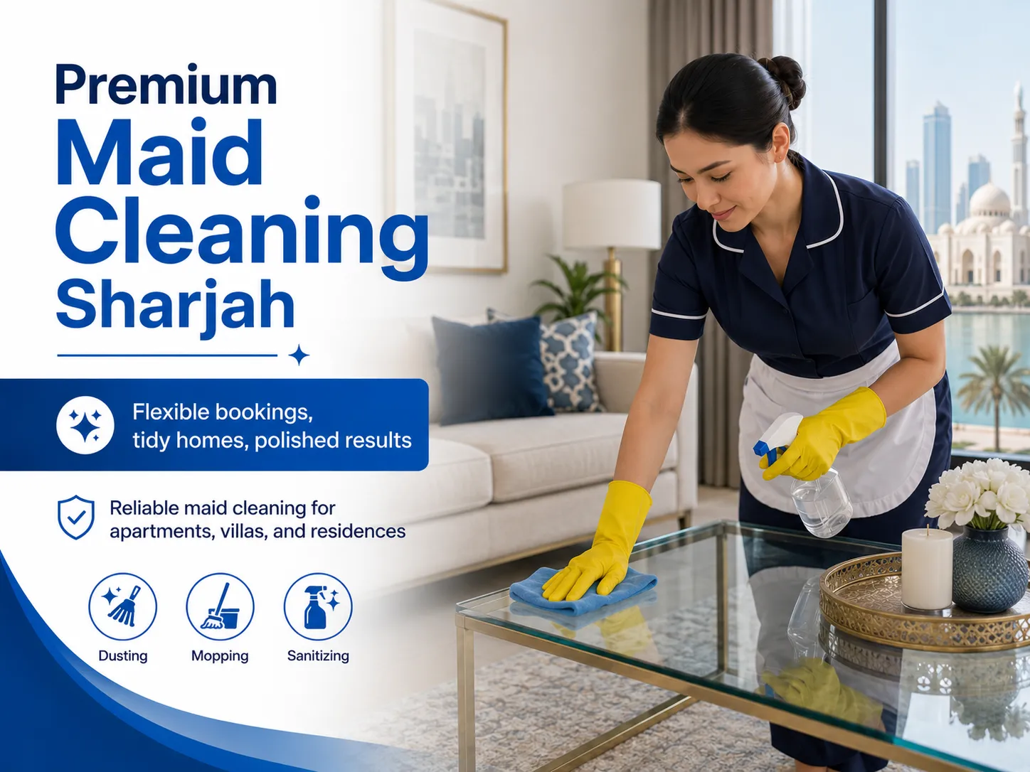 Maid cleaning services Sharjah by Top H Services